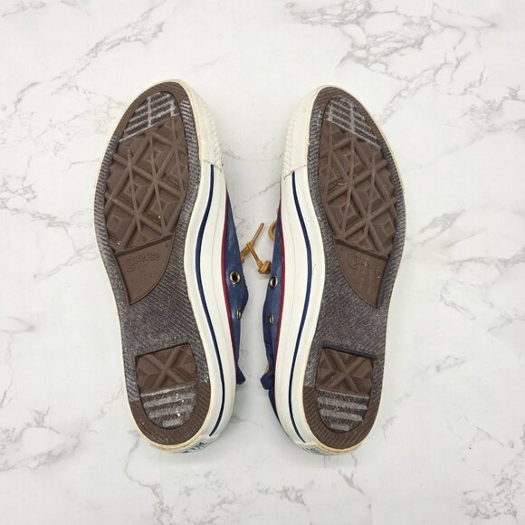 Converse Chuck Taylor Shoreline Shoes Womens Size 6 Navy Tan Slip On Sneakers - Picture 9 of 11